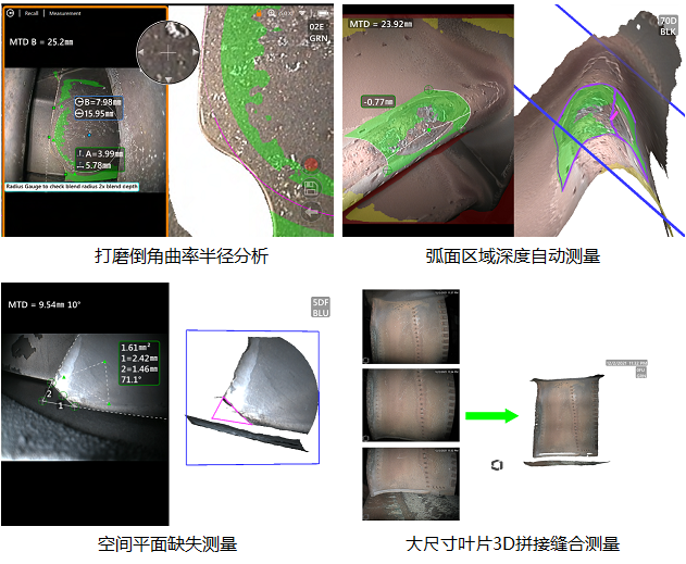 三維測量工業內窺鏡的測量應用